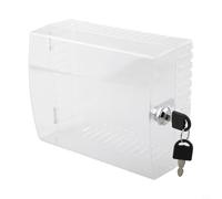 Jonikuper Caja de bloqueo de termostato acrílico para protección de pared con 2 llaves, cubierta transparente para un control seguro en hogares y escuelas