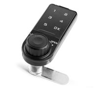 Jonikuper Cerradura de puerta con contraseña electrónica para gabinete, cerradura digital con código de 4 a 15 dígitos, administración y acceso de usuario, color negro (paquete de 50)