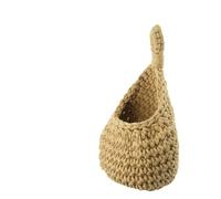 Jonikuper Cesta colgante de pared para verduras, frutas, yute, ecológica, cuerda de algodón (A(14 x 21,5 cm)