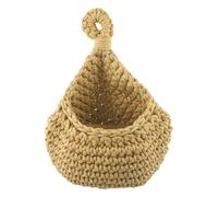 Jonikuper Cesta colgante de pared para verduras, frutas, yute, ecológica, cuerda de algodón (F (28 x 35 cm)
