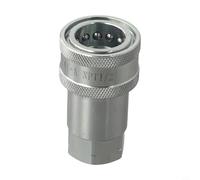 Jonikuper Conector rápido hidráulico de alta presión con rosca NPT 1/2, serie ISO 7241-A compatible con maquinaria agrícola y equipos industriales, carbono (hembra)