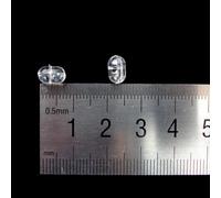 Jonikuper Cuentas de pesca transparentes, 100 unidades, cuentas transparentes de doble agujero cruzado para aparejos de pesca, material ABS, 4,7 x 6 mm/5 x 8 mm, rosa y verde luminoso (5 x 8 mm)