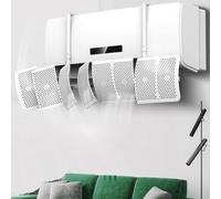 Jonikuper Deflectores de flujo de aire acondicionado de 8 hojas, deflectores de aire acondicionado, deflector de salida de aire directo montado en la pared para el hogar u oficina (filtro de carbono)