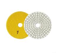 Jonikuper Discos de pulido seco/húmedo de 100 mm para piedra y azulejos, almohadillas de resina de 3 pasos de 4 pulgadas para mármol, granito, hormigón, grano 1#/2#/3#, 3 piezas (grano 1)
