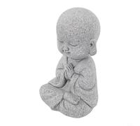 Jonikuper Estatua de pequeño monje, figura de Buda de resina de estilo chino para decoración del hogar, sala de té o sala de estar, 4 x 3 x 6,5 cm, postura sin movimiento, hecha a mano (no se mueve)