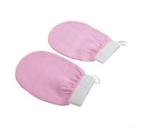 Jonikuper Guante exfoliante marroquí para el cuerpo, degrada el guante de baño de rayón para todo tipo de piel, células muertas, mejora la absorción hidratante, reutilizable y (2 unidades, rosa)