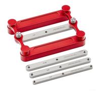 Jonikuper Herramienta de carpintería de acero inoxidable de calibre central con varillas de trazado intercambiables para plantilla de centrado de precisión y espiga para fabricación de gabinetes (B)