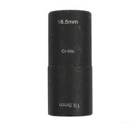 Jonikuper Herramienta de enchufe de doble tamaño - Unidad de 1/2 pulgada y juego de llaves de vaso abatible de 18,5 mm x 19,5 mm - para quitar tuercas dañadas de cubierta cromada, herramienta de