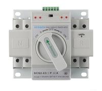 Jonikuper Interruptor de transferencia automática de doble potencia 2P 63A Terminales de cable de conmutación eléctrica monofásico para el hogar y el cambio de energía de respaldo comercial