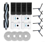 Jonikuper Juego completo de solución de limpieza para Ecovacs para Deebot X2 para Omni X2 Pro DEX86 Robot aspirador con cepillo principal y almohadillas de fregona