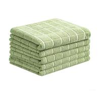 Jonikuper Juego de 5 paños de cocina de microfibra, suaves, absorbentes, de secado rápido, lavables a máquina, trapos de 30 x 30 cm, para cocina, baño o polvo (verde)