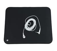 Jonikuper Juego de alfombrillas de conexión a tierra con cable de 4,5 m para un mejor sueño, almohadilla de conexión a tierra en negro, cuero de carbono conductor, para varios ajustes (33 x 28)