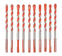 Jonikuper Juego de brocas triangulares para azulejos de cerámica, vidrio, ladrillo, madera, 6 mm de diámetro, acero inoxidable, multifuncionales, de mano y eléctrica, 10 piezas (SKU)