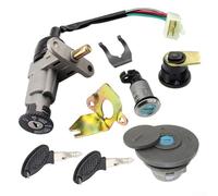 Jonikuper Juego de llaves de bloqueo de interruptor de encendido para motocicleta Scooter B08 B09, repuesto completo de bloqueo de coche, material de aleación de zinc, para una fácil instalación