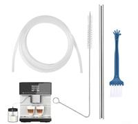 Jonikuper Juego de manguera y tubo de repuesto de silicona, compatible con máquinas de café automáticas Bosch y Siemens, resistente al calor, incluye cepillos de limpieza