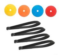 Jonikuper Juego de objetivos de portería de fútbol con cintas ajustables para entrenamiento de fútbol, paquete de 4 equipos de práctica compatibles con ejercicios de fútbol, hockey, béisbol