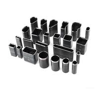 Jonikuper Juego de perforadoras huecas de 24 formas para manualidades de cuero con cortadores de acero de alta velocidad y mango de aleación para fundas de teléfono y artículos pequeños