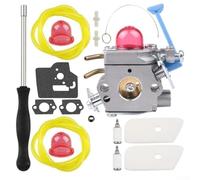 Jonikuper Kit de carburador de repuesto para desbrozadora 125C 125E 125L 128CD C1Q-W38 C1Q-W40A 545081848 con juntas, filtros de aire, líneas de combustible para un fácil mantenimiento