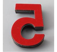 Jonikuper Letrero 3D de bronce brillante con número de casa para puerta exterior, habitación de hotel o buzón, placa de pared de resina ABS de 50 x 35 mm, paquete de 1 compatible con apartamento y