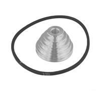 Jonikuper Pagoda - Juego de ruedas de polea de correa trapezoidal de aluminio para prensas de banco - Ajuste de velocidad de 4 o 5 pasos, compatible con soporte de pedestal alto Z4116, correa dentada