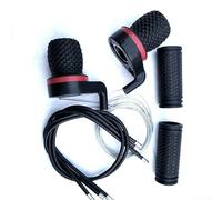 Jonikuper Palanca de cambios de 21 velocidades para par de manijas de cambio con sistema de cambio de 7 clases, compatible con bicicletas de montaña, ABS + material de goma, color negro