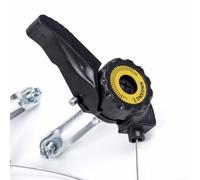 Jonikuper Palanca de cambios para bicicleta de montaña, 15/18/21 velocidades con cable, construcción de plástico y acero (negro)