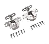 Jonikuper Paquete de 2 bisagras de gabinete de aleación de zinc de 97 grados para puertas de 15 a 25 mm de grosor, 35 mm de diámetro, panel lateral ajustable, bisagra plana para enterrar