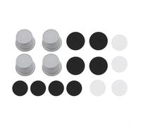 Jonikuper Paquete de 4 almohadillas antivibración para patas de muebles, parachoques anticrujidos, protectores de suelo ABS resistentes para sillas, mesas, (gris)