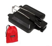 Jonikuper Parrilla plegable portátil para acampar y uso doméstico, cafetera de desayuno sin aleación de aluminio con diseño compacto para panqueques, huevos y cocina al aire libre