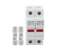 Jonikuper Portafusibles 2P para paneles solares con indicador LED CC 1000 V 10 x 38 mm, montaje en riel DIN compatible con fusibles fotovoltaicos de 16-30 A IEC 60269-6 EN 60947-3 (20 A)