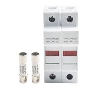 Jonikuper Portafusibles solares fotovoltaicos 2P con indicador LED para fusibles de 10 x 38 mm, clasificación de 1000 V CC, 15-32 A, montaje en riel DIN para protección del sistema de panel solar (32