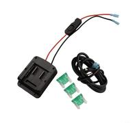 Jonikuper Power Tool Adaptador de batería para baterías Power X-Change 18V - Cableado 14AWG, fusible e interruptor de palanca integrado de 30 W, carcasa de plástico naranja, 12 x 7 cm (SKU)