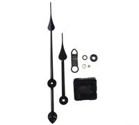 Jonikuper Reloj de cuarzo silencioso de mano larga, kit de repuesto para paneles de reloj de 50-60 cm de diámetro, 5-8 mm de grosor, incluye manecilla de hora, manecilla de minutos y segundo punto