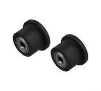 Jonikuper Repuesto de rodamientos para máquina de remo, accesorios de polea de metal y plástico para máquinas de remo y abdominales, paquete de 2, color negro (B 2 piezas)