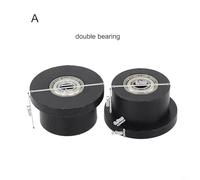 Jonikuper Rodamiento para máquina de remo y accesorios de rueda de polea, piezas de repuesto de metal y plástico para dispositivo de remo y máquina abdominal, paquete de 2, negro (A 2 piezas)