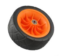 Jonikuper Rueda de repuesto de 8 pulgadas con rodamientos para carrito plegable todo terreno, neumático de poliuretano resistente, capacidad de carga de 300 kg, compatible con la mayoría de jardín y