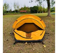 Jonikuper Tienda de campaña ultraligera para persona, refugio de camping compacto e impermeable con suelo Oxford 210D, malla transpirable y postes de aluminio, se adapta a senderismo y (amarillo)