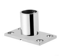 Jonikuper Tubo de pasamanos marino de acero inoxidable 316, base rectangular, 22 mm, hardware de cubierta para yates de vela Soporte de montaje de 30/45/60/90 grados (90°)