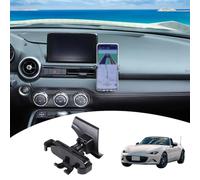JONKOKO Soporte para teléfono de coche compatible con M@zda MX-5 ND 2016-2024, consola central, rejilla de ventilación ajustable, ABS negro, accesorios de coche (estilo B)