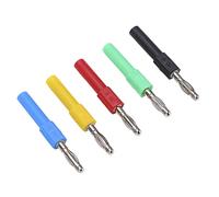 Jonlaki 5 Unids/Set J.20012 Adaptador de Conector de Clavija de Plátano Macho de 4mm a Hembra de 2mm para Multímetro y Electrónica