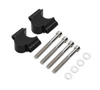Jonlaki Abrazadera de Montaje de Manillar de Aluminio de 28 Mm - Adaptador de de 28 Mm para Motocicleta, Apto para Deportes, Calles, (BLACK)