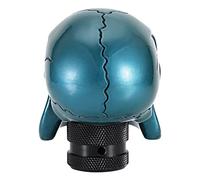Jonlaki Ajuste de la Perilla de Modificada para Automóvil con Calavera de Esqueleto, Palanca de Cambios de Color Cian Frío para una Actualización Interior Elegante (GREEN #01)