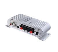 Jonlaki Amplificador de Potencia para Automóvil, Amplificador Digital con Ajuste de Graves Agudos e Indicadores LED para una Calidad de Sonido de Alta Sensibilidad