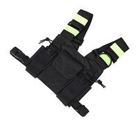 Jonlaki Bolsa de Arnés de Pecho con Banda Reflectante Amarilla para -5R/82/9R/XR - Estuche de Transporte para Herramientas y Walkie-talkies