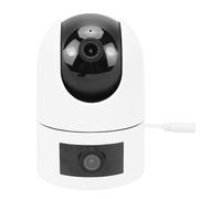 Jonlaki Cámara de Seguridad PTZ, Lente Dual de 3MP 2K HD Vista Panorámica de 355° Seguimiento Automático IP66 Audio Nocturno de 2 Vías, con WiFi Bluetooth 2.4G 5G de Doble Banda, para
