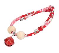 Jonlaki Collar para Mascotas para Conejos con Bonito Diseño Japonés y Colgante de Campana, Algodón Suave, Características, para Animales Pequeños (S)