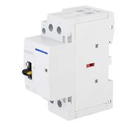 Jonlaki Contactor de CA Doméstico Súper Silencioso BCH8-6 63A 230V con Interruptor de Control Manual - Diseño Compacto de Montaje en Riel DIN (2NO)