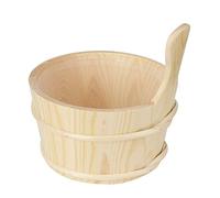 Jonlaki Cubo de Barril de Sauna de Madera con Revestimiento para Relajación de Spa en Casa