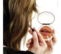 Jonlaki Espejo de Maquillaje Portátil con Luz LED, Aumento de 10x y 12 Configuraciones de Brillo para Viajes y Uso Doméstico (Green)