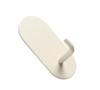 Jonlaki Gancho de Pared de Hierro Adhesivo con Adhesivo Fuerte para la Organización del Hogar, Elegante Diseño en Blanco Crema para Cocina, Baño y Más